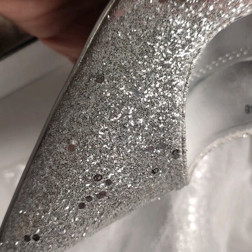 Silver glitter pumps like new, size 38, with box