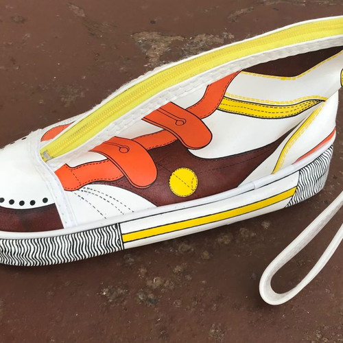 Pencil case sneaker used for school supplies
