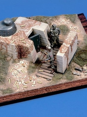 No 331 1/35 German Machine Gun Nest with Tank Turret new