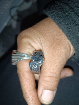 Harley Davinson silver ring like new