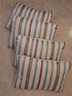 IKEA vintage striped rectangular lumbar accent pillows, set of 4