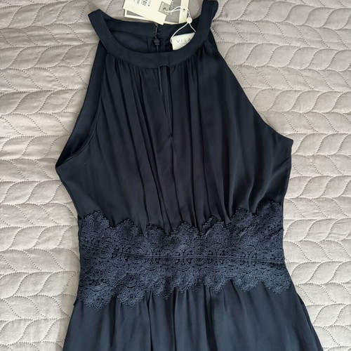 Vila long dark blue dress new with tags size S/36