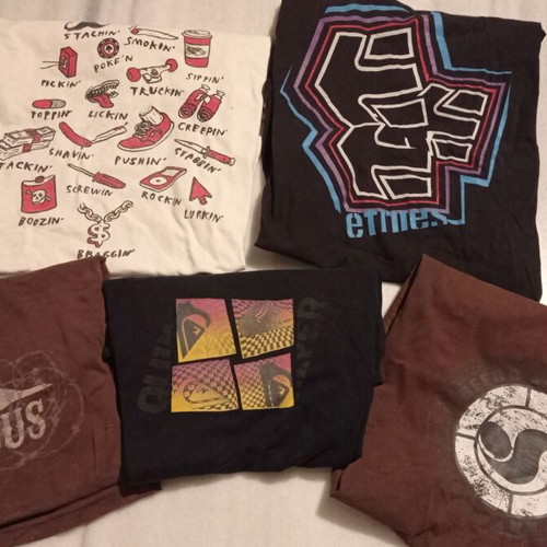 Vintage T-shirts used, pack of 5, small, skate brands