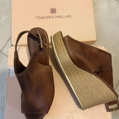 Tsakiris Mallas platform sandals, size 39, brown