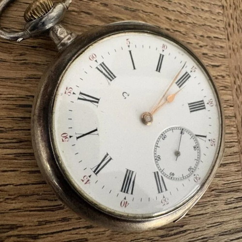 Omega Grand Prix Paris 1900 silver pocket watch, collectible