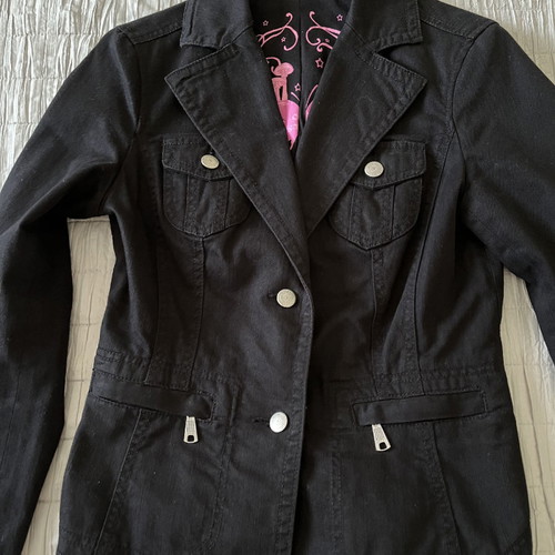 Black denim jacket like new, size S