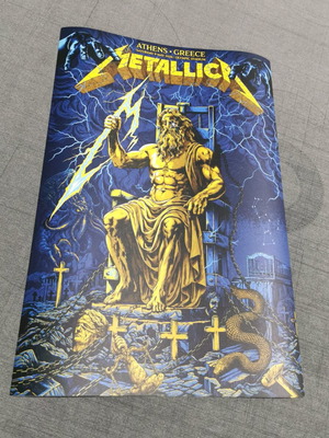 Metallica M72 World Tour Athens 2026 Fan Made αφίσα καινούργια