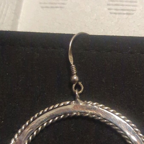Loisir silver plated earrings with antique style new