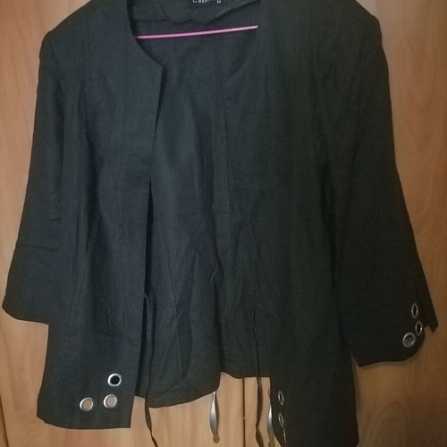 Cossinelle women's linen jacket like new, black, size 54