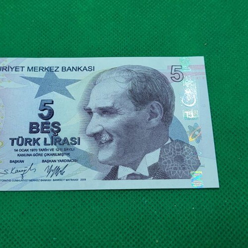 5 Lira banknote Turkey 2022 new