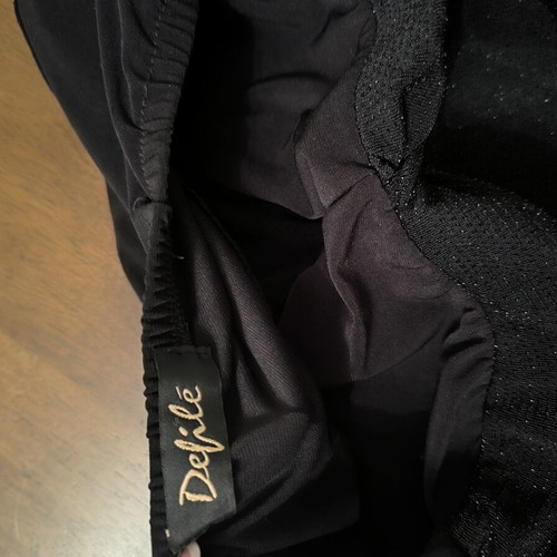 Black strapless blouse new, glitter fabric, size small
