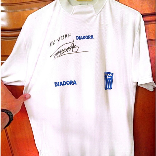 Nikos Machlas Training Jersey used, World Cup 1994 signed
