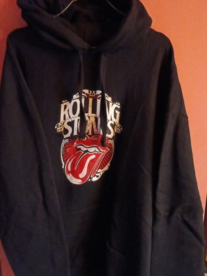 Rolling Stones sweatshirt used with hood and fleece lining