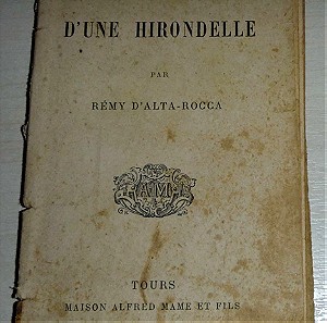 SOUVENIRS D' UNE HIRONDELLE μικρό παλιό γαλλικό βιβλίο εποχής 1894 -1900s!!