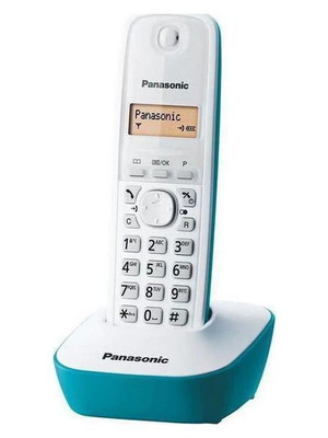 Panasonic KX-TG1611GRC ασύρματο τηλέφωνο σε γαλάζιο και λευκό