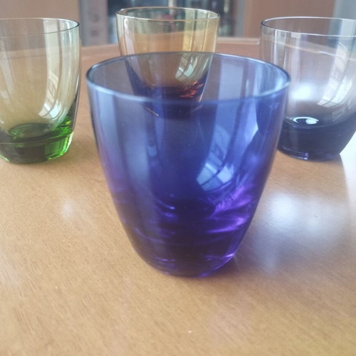 Max Verboeket Carnival Glass Set 4x Mint Kristalunie Maastricht 1956