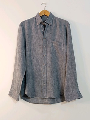 Jazzy Studio linen shirt gray size M like new