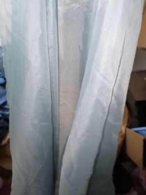Polyester turquoise fabric imported, 2.80m width