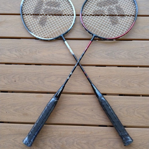 Tecnopro badminton rackets set used, pack of 2