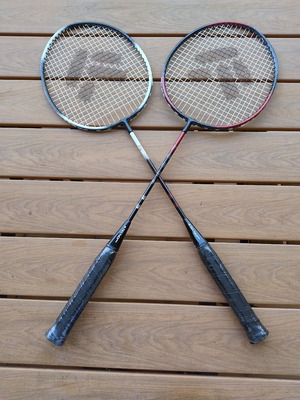 Tecnopro badminton rackets set used, pack of 2