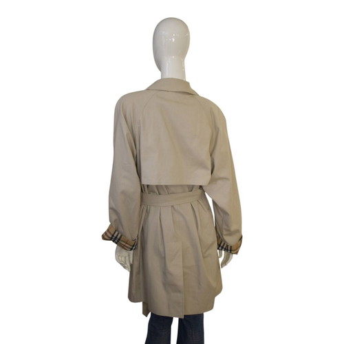 Burberry London Classic Single-Breasted Nova Check Trench Coat with Belt
