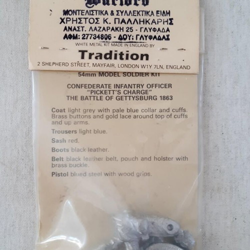 Tradition Model Soldier Confederate Infantry Officer metal model kit new