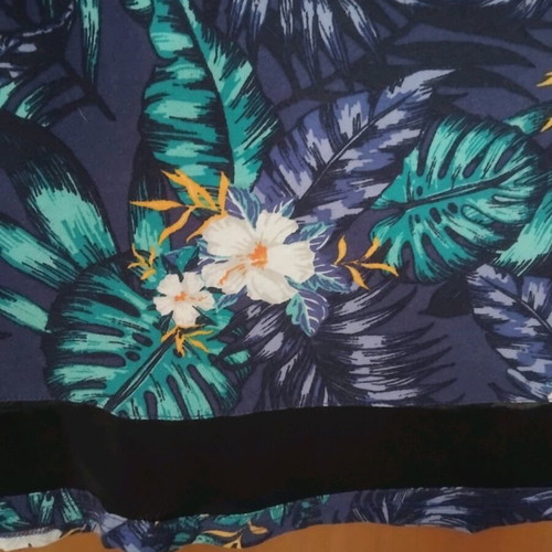 H&M floral dress with sheer panels like new, blue and purple
