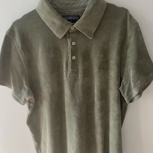 Vilebrequin Terry Polo Khaki Olive Green XL Like New