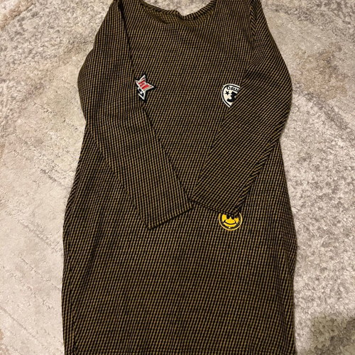 Women's checked dress with patches IG like new, beige and black