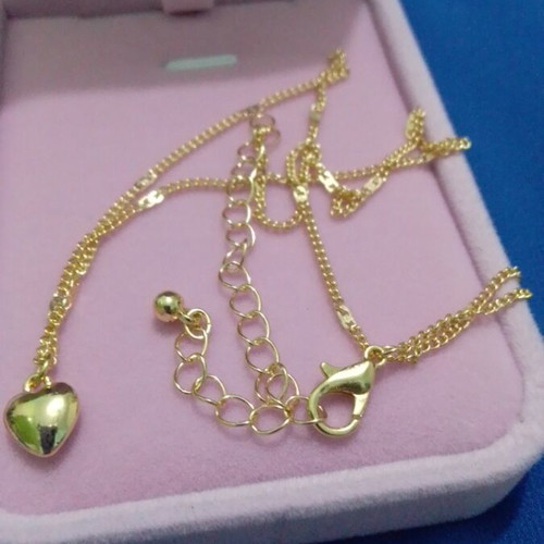 Heart Necklace Stainless Steel Gold Plated New in Gift Box