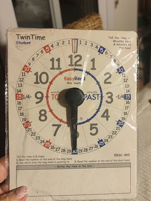 EasyRead TwinTime Student time teaching cards new