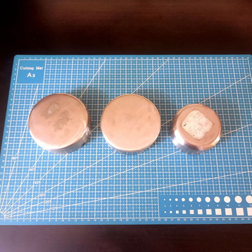 Metal ashtrays set of 3 used for indoor and outdoor