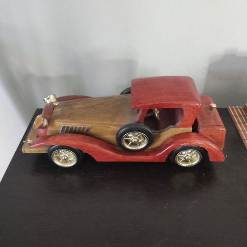 Wooden decorative antique car used