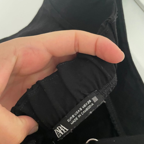 Zara black wide one-piece shorts small used