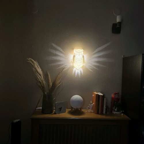3d printed Wall lamp owl