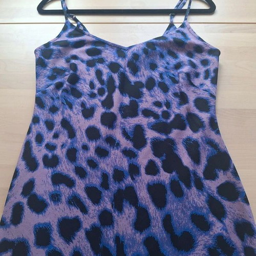 Dancing Leopard Purple Leopard-Print Midi Maxi Dress like new, UK 8 EU Small