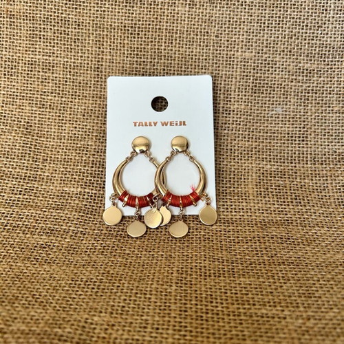 Tally Weijl hanging earrings new with red details