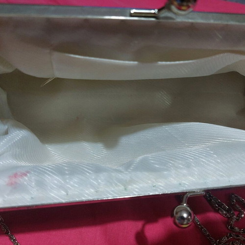Silver hand bag used with stones and beads
