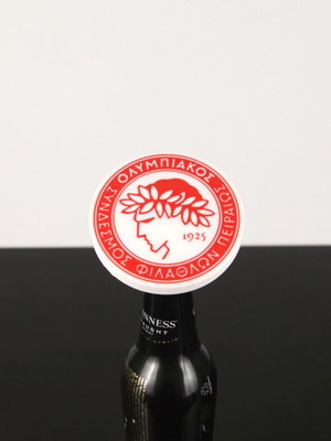 Ανοιχτήρι Μπύρας Ολυμπιακού Καινούργιο 2 σε 1 με Σουβέρ PLA