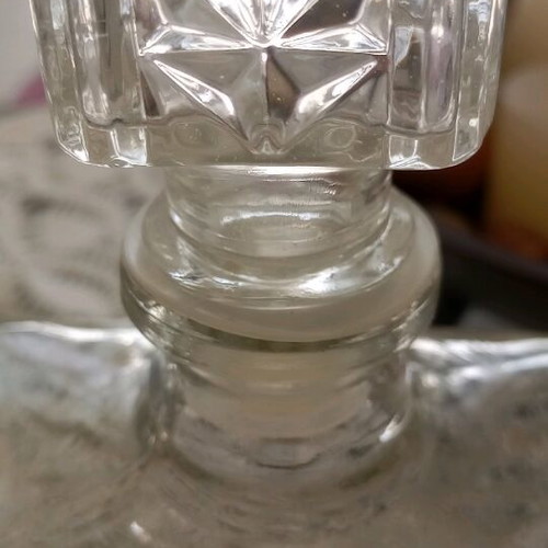 Vintage glass bottle Providentiae Memor new, Italy 1960/70