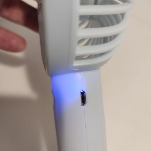 Rechargeable fan, white, micro USB charging
