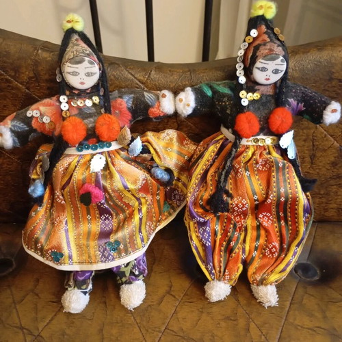 Handmade vintage dolls with traditional costumes like new, set of 4