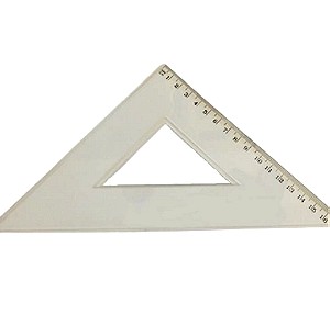 Τρίγωνο γεωμετρικό όργανο με πατούρα πλαστικό 45 Ulmann 26cm