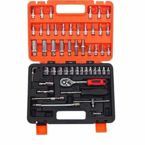 Ratchet set with 53 pieces sockets in case new