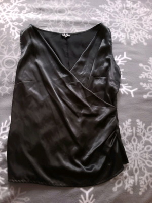 Black satin blouse new xl-xxl G.L.S Fashion with zipper