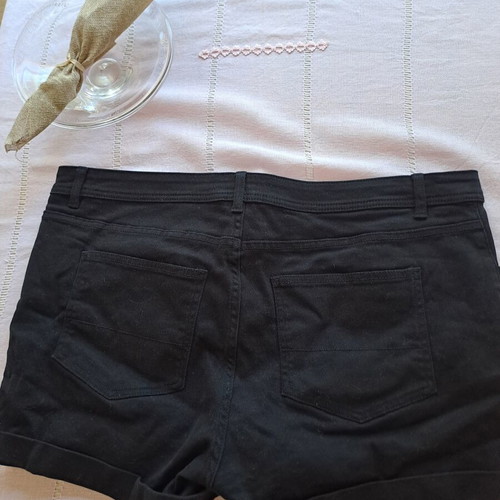Denim Co Bermuda shorts like new, cotton, black, XL