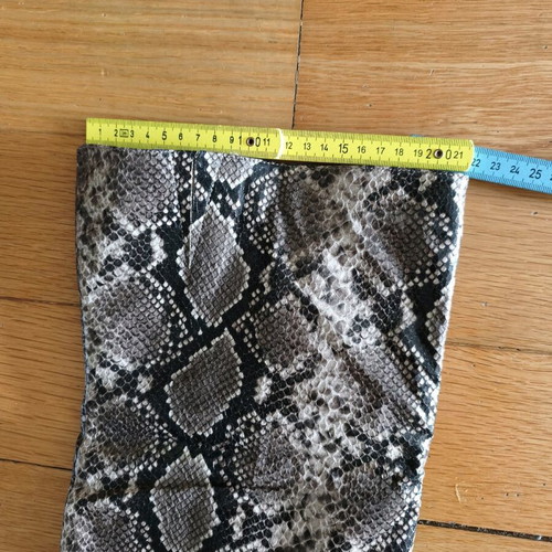 Μπότες over-the-knee καινούργιες με snake skin τύπωμα, νούμερο 41