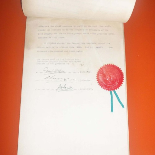 Power of Attorney document used from English insurance company for Greek contracts 1926
