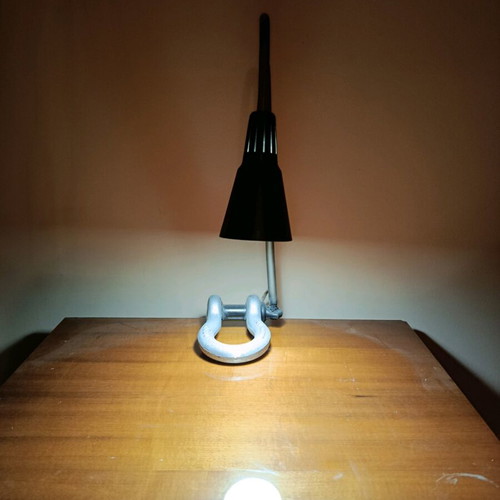Handmade table lamp made to order from aluminum and iron