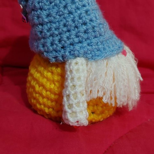 Handmade decorative gnome new, crocheted by hand